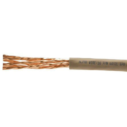 Alpha Wire - 6012L SL005 - Alpha Wire 30m U/STP  ɫ LSZH  6  ˫ ҵ 6012L SL005, 22 AWG		