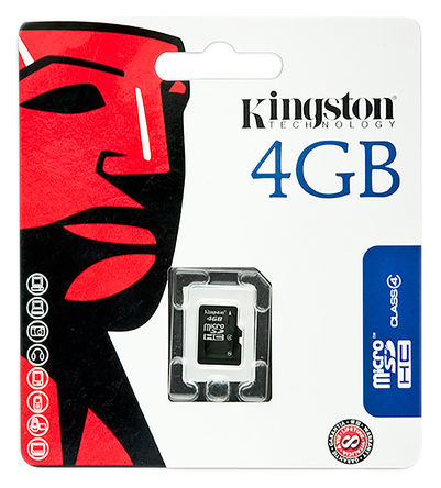 Kingston - SDC4/4GB - Kingston 4 GB MicroSDHC		
