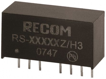 Recom - RS-4815DZ/H3 - Recom RS ϵ 2W ʽֱ-ֱת RS-4815DZ/H3, 18  72 V ֱ, 15V dc, 67mA, 3kV dcѹ, 83%Ч, SIPװ		