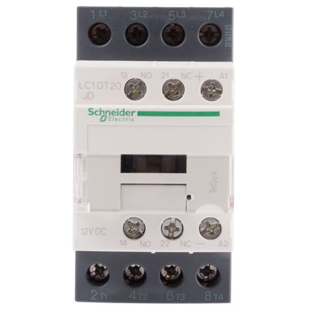 Schneider Electric - LC1DT20JD - Schneider Electric Tesys D LC1D ϵ�� �Ӵ��� LC1DT20JD, 4 ����������������������������, 20 A, 12 V ֱ����Ȧ		