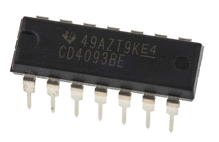 Texas Instruments - CD4093BE - Texas Instruments CD4093BE 4 ʩ 2 NAND ߼, 4.2mA, 3  18 VԴ, 14 PDIPװ		