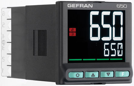 Gefran - 650-D-RRR-00031-0-LF-G - Gefran 650 ϵ PID ¶ȿ 650-D-RRR-00031-0-LF-G, 48 x 48mm, 20  27 V /ֱ, 4		