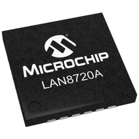 Microchip - LAN8720AI-CP - Microchip LAN8720AI-CP 10 Mbps, 100 Mbps ̫շ, ֧IEEE 802.3u׼, 3.3 V, 24 QFNװ		