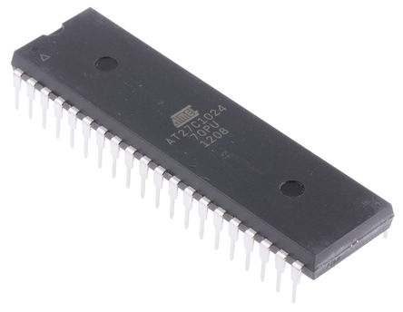 Microchip - AT27C1024-70PU - AT27C1024-70PU 1Mbit OTP EPROM 洢, 64K x 16 λ, 70ns, 4.5  5.5 V, 40 PDIPװ		