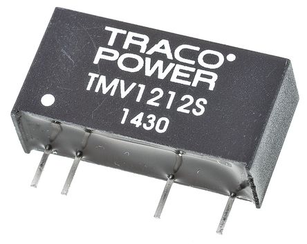 TRACOPOWER - TMV 1212S - TRACOPOWER TMV ϵ 1W ʽֱ-ֱת TMV 1212S, 10.8  13.2 V ֱ, 12V dc, 80mA, 3kV dcѹ, 80%Ч, SIP 7װ		