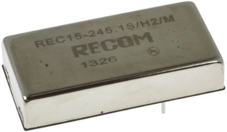 Recom - REC15-245.1S/H2/M - Recom REC15 ϵ 15W ʽֱ-ֱת REC15-245.1S/H2/M, 18  36 V ֱ, 5.1V dc, 3A, 2kV dcѹ, 86  87%Ч		