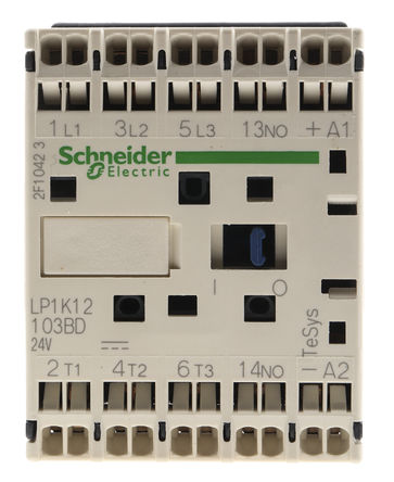 Schneider Electric - LP1K12103BD - Schneider Electric TeSys K LP1K ϵ�� �Ӵ��� LP1K12103BD, 3 ��������, 12 A, 24 V ֱ����Ȧ		