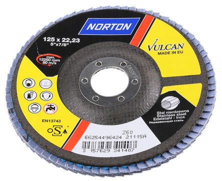 Norton - 66254496424 - Norton Flap Disc ϵ Vulcan 60  ĥ 66254496424, 125mmֱ		