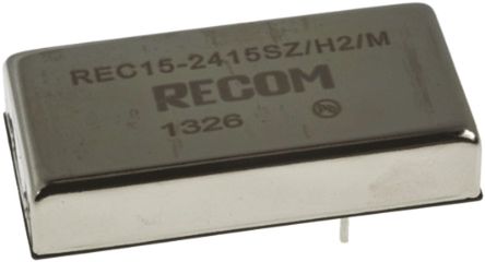 Recom - REC15-2415SZ/H2/M - Recom REC15 ϵ 15W ʽֱ-ֱת REC15-2415SZ/H2/M, 9  36 V ֱ, 15V dc, 1A, 2kV dcѹ, 86%Ч, DIPװ		