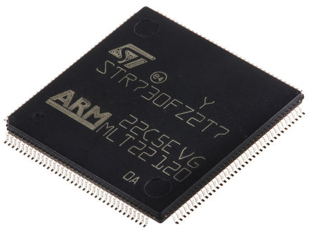 STMicroelectronics - STR730FZ2T7 - STMicroelectronics STR7 ϵ 32 bit ARM7TDMI MCU STR730FZ2T7, 36MHz, 256 kB ROM , 16 kB RAM, TQFP-144		