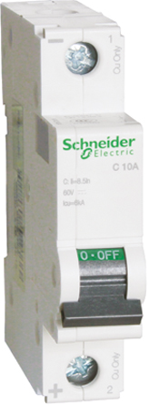 Schneider Electric - A9N22051 - Schneider Electric Acti 9 C65H-DC ϵ 1 2 A MCB A9N22051, 10 kA Ͽ, C բ		