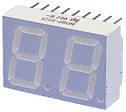 Broadcom - HDSP-K121 - Broadcom 2ַ 7  ɫ LED  HDSP-K121, 4.2 mcd, ҲС, 14.2mmַ, ͨװװ		