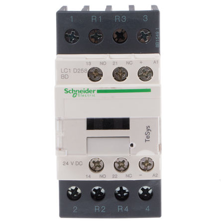 Schneider Electric - LC1D258BD - Schneider Electric Tesys D LC1D ϵ�� �Ӵ��� LC1D258BD, 2 ����/2 ���գ�����������/���գ�����������, 40 A, 24 V ֱ����Ȧ		