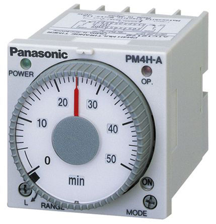 Panasonic - PM4HA-H-AC240V - Panasonic ๦ ʱ̵ PM4HA-H-AC240V, 1 s  500 Сʱ, ˫˫, 2, DPDT, 100  240 V 		