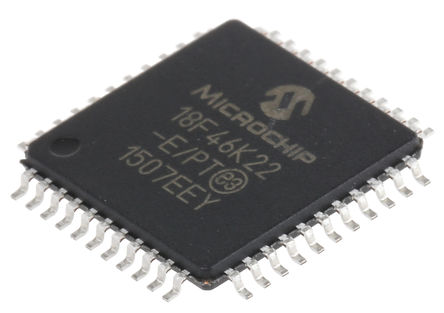 Microchip - PIC18F46K22-E/PT - Microchip PIC18F ϵ 8 bit PIC MCU PIC18F46K22-E/PT, 64MHz, 64 kB ROM , 3896 B RAM, TQFP-44		