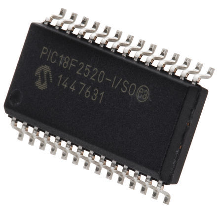 Microchip - PIC18F2520-I/SO - Microchip PIC18F ϵ 8 bit PIC MCU PIC18F2520-I/SO, 40MHz, 32 kB256 B ROM , 1536 B RAM, SOIC-28		