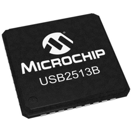 Microchip - USB2513BI-AEZG - Microchip USB2513BI-AEZG 480MBps USB , ֧USB 2.0, 3.3 V, 36 QFNװ		