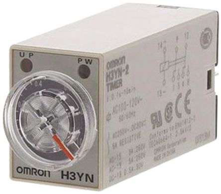 Omron - H3YN-41 AC24 - Omron ๦ ʱ̵ H3YN-41 AC24, 0.1 min  10 h, 4, 4PDT, 24 V 		