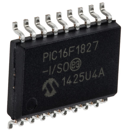 Microchip - PIC16F1827-I/SO - Microchip PIC16F ϵ 8 bit PIC MCU PIC16F1827-I/SO, 32MHz, 256 B4K x 14  ROM , 384 B RAM, SOIC-18		