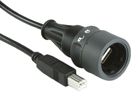 Bulgin - PXP6040/A/2M00 - Bulgin 2m ɫ USB  PXP6040/A/2M00, USB 2.0		