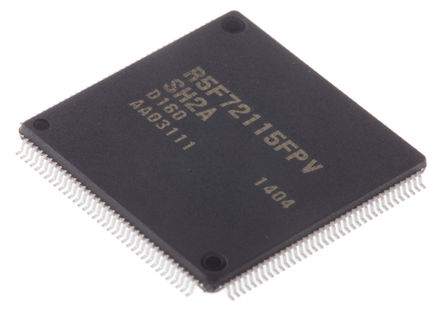 Renesas Electronics - R5F72115D160FPV - Renesas Electronics SuperH ϵ 32 bit SH-2 MCU R5F72115D160FPV, 160MHz, 512 kB ROM , 32 kB RAM, LQFP-144		