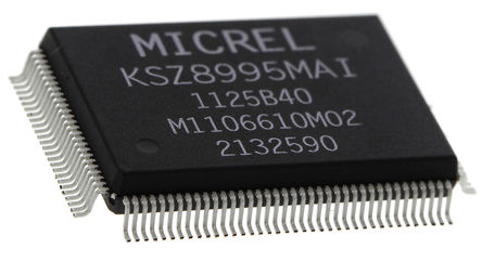 Micrel - KSZ8995MAI - Micrel KSZ8995MAI 10 Mbit/s, 100 Mbit/s ̫, MII/SNI, 1.8 V2.5 V3.3 V, 128 PQFPװ		