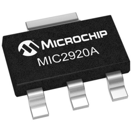 Microchip - MIC2920A-12WS-TR - Microchip MIC2920A-12WS-TR LDO ѹ, 12 V, 400mA, 3%ȷ, 2  26 V, 3 + Tab SOT-223װ		