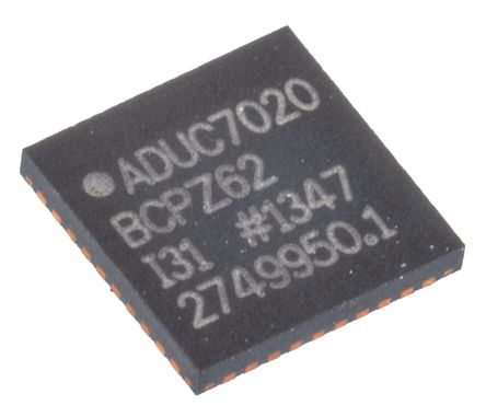 Analog Devices - ADUC7020BCPZ62 - ADuC7 ϵ Analog Devices 16/32 bit ARM7TDMI MCU ADUC7020BCPZ62, 44MHz, 62 kB ROM , 8 kB RAM, LFCSP WQ-40		