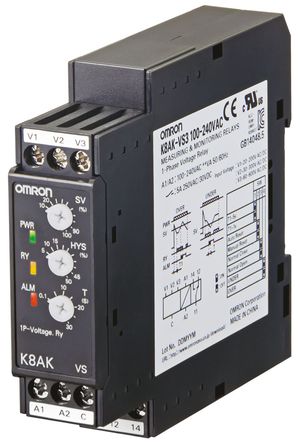 Omron - K8AK-VS2 24VAC/DC - Omron 1 ѹ ؼ̵ K8AK-VS2 24VAC/DC, ˫ , 24 V /ֱ		