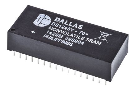 Maxim - DS1245Y-70+ - DS1245Y-70+, 1Mbit NVRAM 洢, 4.5  5.5 V, 0  +70 C, 32 EDIPװ		