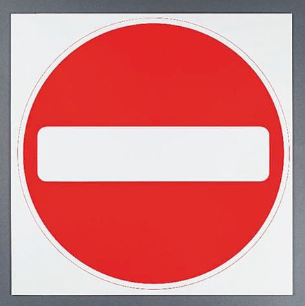 Signs & Labels - R06/T - Signs & Labels NO ENTRY ־ , 450 x 450mm		