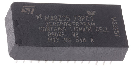 STMicroelectronics - M48Z35-70PC1 - M48Z35-70PC1, 256kbit NVRAM 洢, 4.75  5.5 V, 0  +70 C, 28 PCDIPװ		