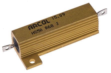 Arcol - HS50 R68 J - Arcol HS50 ϵ HS50 R68 J 50W 680m 5%  尲װ̶ֵ, Ӷ, Ƿװ		