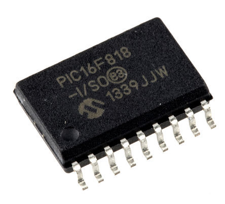 Microchip - PIC16F818-I/SO - Microchip PIC16F ϵ 8 bit PIC MCU PIC16F818-I/SO, 20MHz, 128 B1792 B ROM , 128 B RAM, SOIC-18		