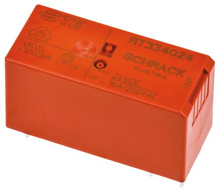 TE Connectivity - RT334024 - TE Connectivity RT334024 �������� PCB ��װ �Ǳ����̵���, 24V dc		
