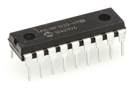 Microchip - PIC18F1320-I/P - Microchip PIC18F ϵ 8 bit PIC MCU PIC18F1320-I/P, 40MHz, 8 kB256 B ROM , 256 B RAM, PDIP-18		