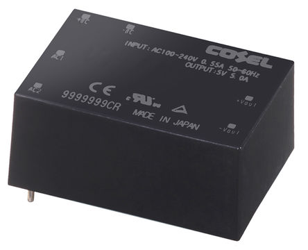 Cosel - TUHS25F12 - Cosel 25.2W  ǶʽģʽԴ SMPS TUHS25F12, 85  264V ac, 12V dc, 2.1A, 88%Ч, ܷװ		