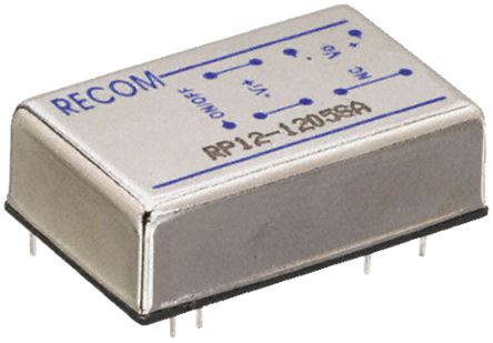 Recom - RP12-1205SA - Recom RP12 A ϵ 12W ʽֱ-ֱת RP12-1205SA, 9  18 V ֱ, 5V dc, 2.4A, 1.6kV dcѹ, 86%Ч, DIPװ		