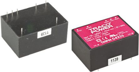 TRACOPOWER - TMPM 04225 - TRACOPOWER 4W 2 ǶʽģʽԴ SMPS TMPM 04225, 120  370 V dc, 85  264 V ac, 5 V dc, 12 V dc		
