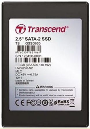 Transcend - TS128GSSD630 - Transcend SSD630 128 GB 2.5 in. ҵ  ̬Ӳ, SATA II ӿ		
