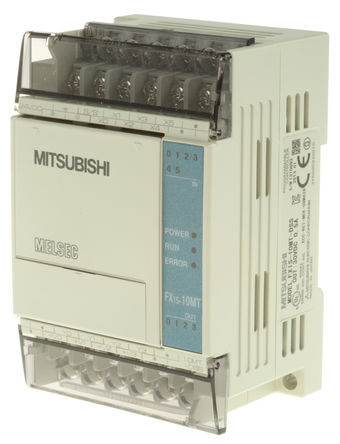 Mitsubishi - FX1S-10MT-DSS - Mitsubishi FX1S ϵ PLC CPU FX1S-10MT-DSS, 2000 , 10 I/O ˿, DIN찲װ, 24 V ֱ		