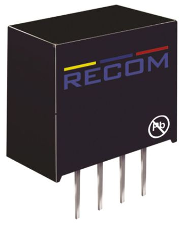 Recom - ROL-1212S - Recom ROL ϵ 0.5W ʽֱ-ֱת ROL-1212S, 12V dc, 42mA, 1kV dcѹ, 80  86%Ч, SIPװ		