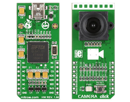 MikroElektronika - MIKROE-1816 - MikroElektronika FT900 ϵ Camera Click ͼ񴫸 ԰ MIKROE-1816; Ƕʽ MCU (32 bit, 8 bit ں)		