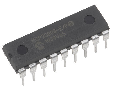 Microchip - MCP23008-E/P - Microchip MCP23008-E/P 8ͨ 5MHz I/Oչ, I2C MHzӿ, 18 PDIPװ		