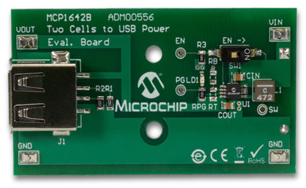 Microchip - ADM00556 - Microchip AA Batteries to USB ׼ MCP1642B ѹ ʾ ADM00556		