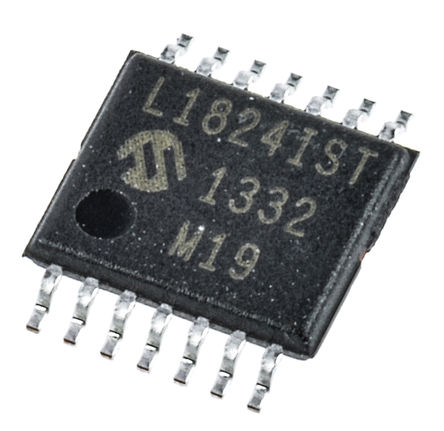 Microchip - PIC16LF1824-I/ST - Microchip PIC16F ϵ 8 bit PIC MCU PIC16LF1824-I/ST, 32MHz, 4  ROM , 512 B RAM, TSSOP-14		