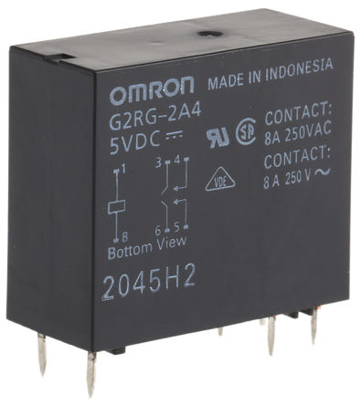 Omron - G2RG2A45DC - Omron G2RG2A45DC DPNO PCB װ Ǳ̵, 8 A, 5V dc		