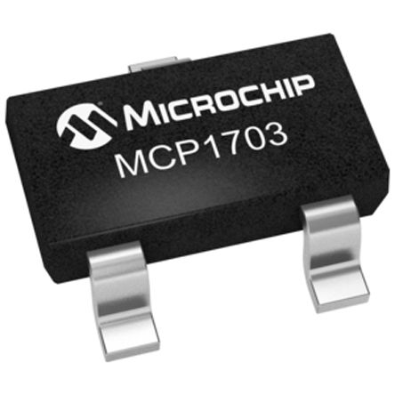 Microchip - MCP1703T-5002E/CB - Microchip MCP1703T-5002E/CB LDO ѹ, 5 V, 250mA, 2%ȷ, 2.7  16 V, 3 SOT-23Aװ		