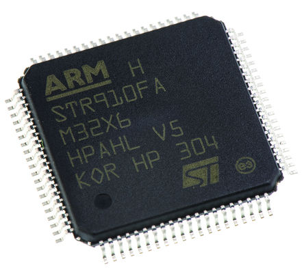 STMicroelectronics - STR910FAM32X6 - STMicroelectronics STR9 ϵ 16/32 bit ARM966E-S MCU STR910FAM32X6, 96MHz, 32 kB, 256 kB ROM , 64 kB RAM, LQFP-80		