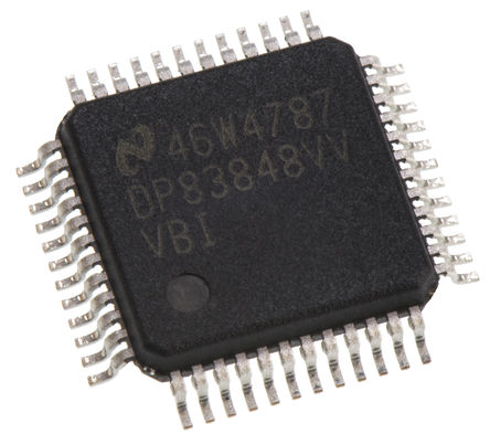 Texas Instruments - DP83848IVV/NOPB - Texas Instruments DP83848IVV/NOPB ̫շ, ֧100BASE-TX10BASE-T׼, 3.3 V, ֧JTAG, 48 LQFPװ		